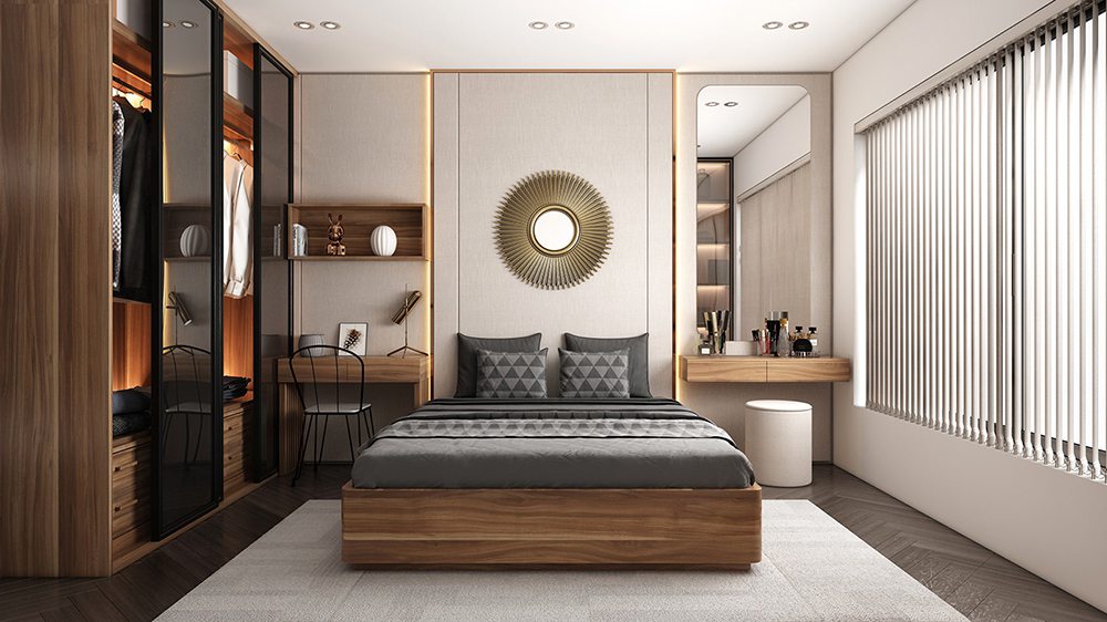 Thiết kế nội thất phòng ngủ master đầy đủ chức năng xu hướng mới nhất